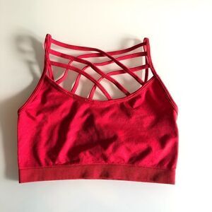 Red Crisscross Bralette 